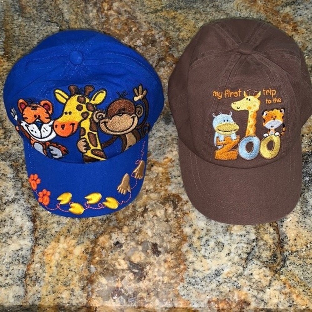 Baby caps x2 as on the pictures, my first trip to the zoo
